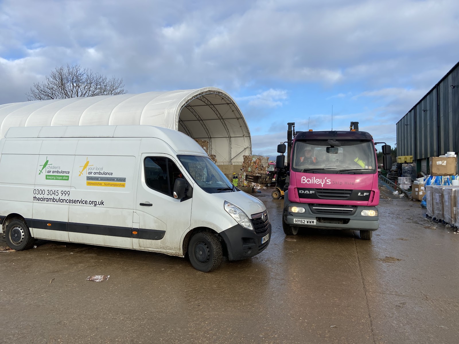 air ambulance clothing recycling scheme