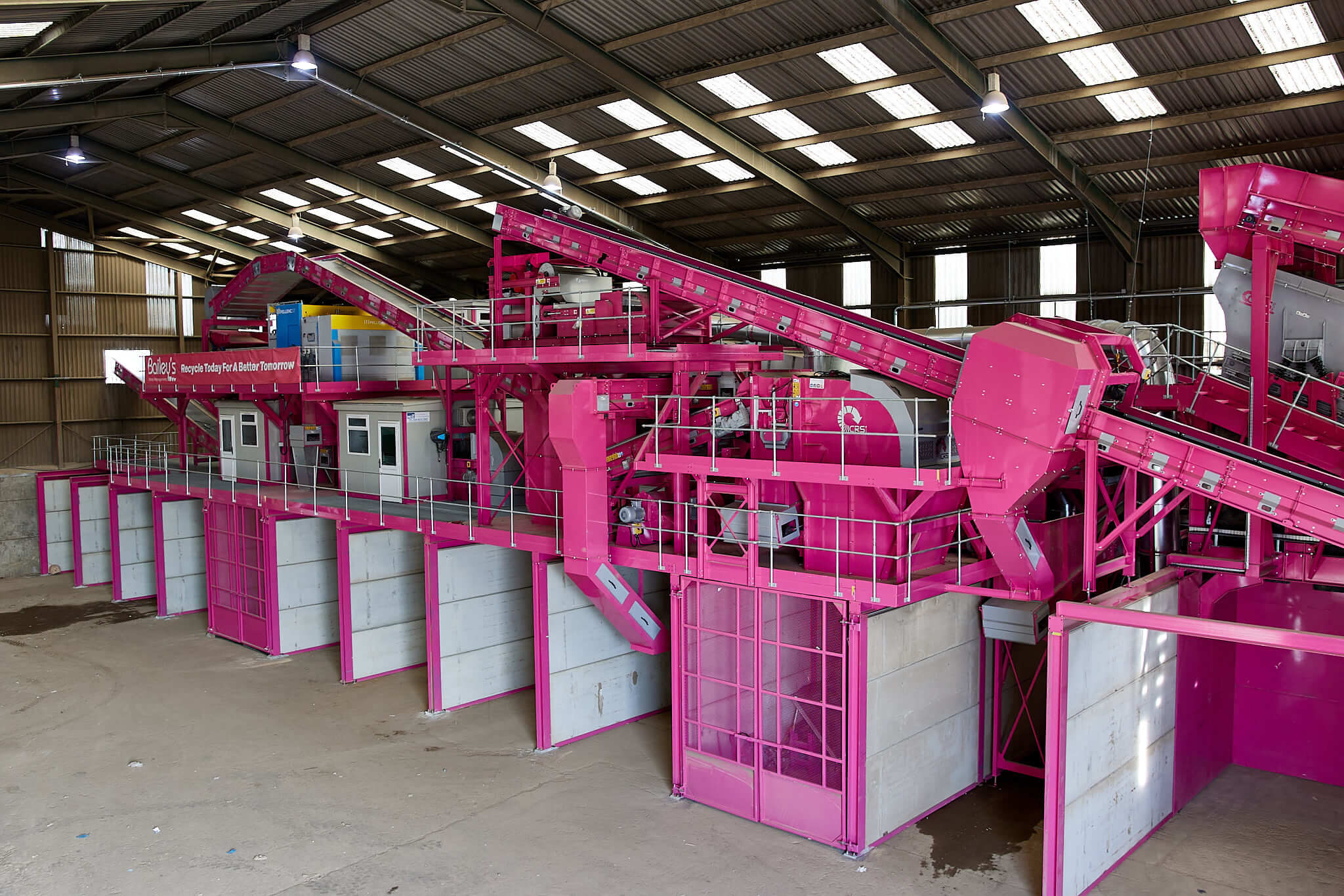 Bailey’s Skip Hire & Recycling New Sorting Line, one part of where Baileys Skip Hire & recycling is the go to place for total waste management